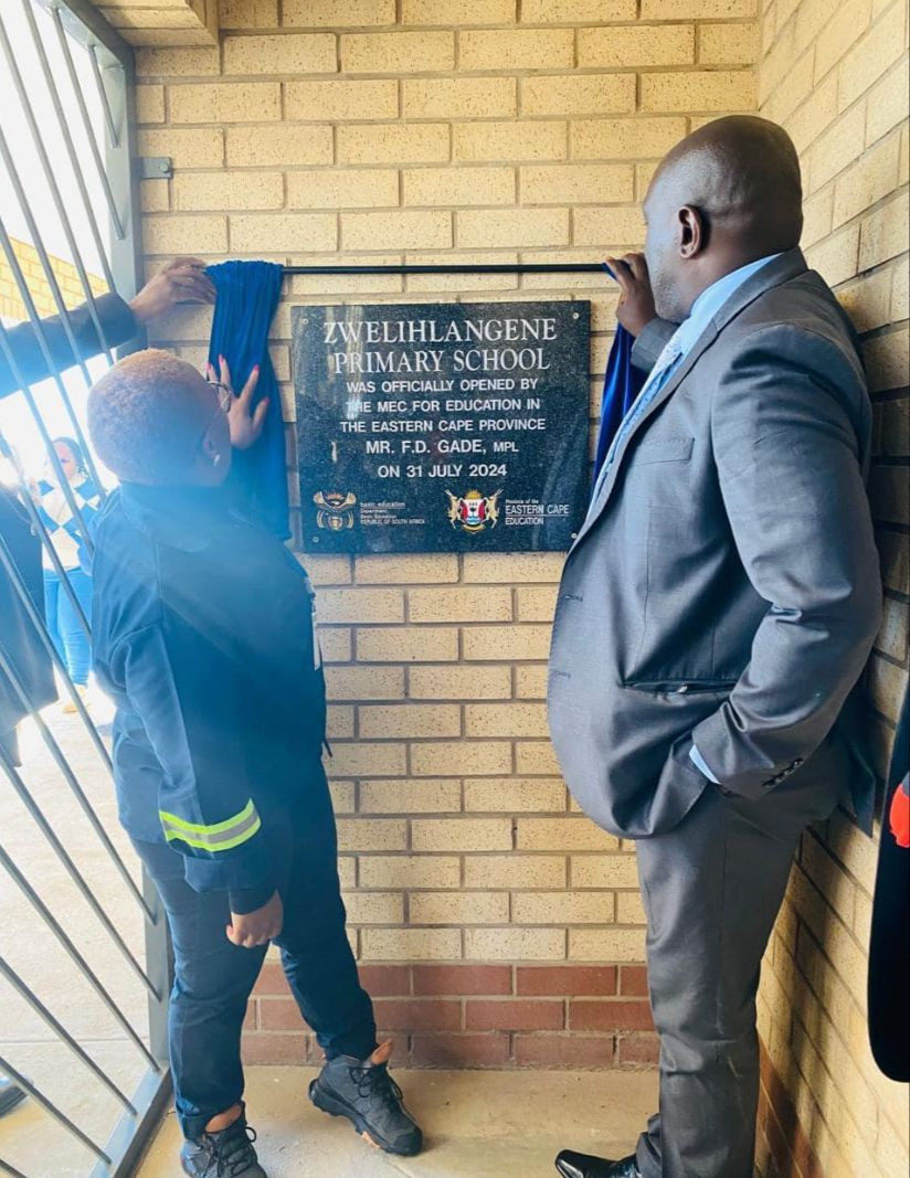 Eastern Cape Department of Education hands over State -of-The- Art School Facility in Zwelihlangene Primary School. 