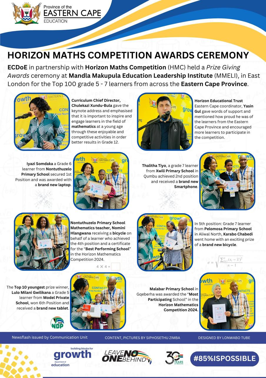 Horizon Maths Competition awards ceremony