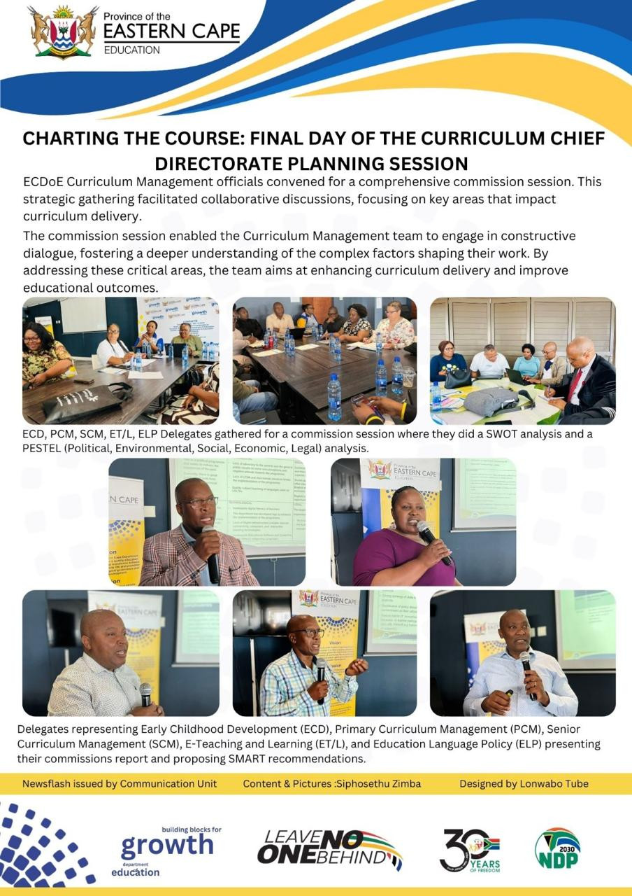 Charting the course: Final day of the curriculum chief directorate planning session