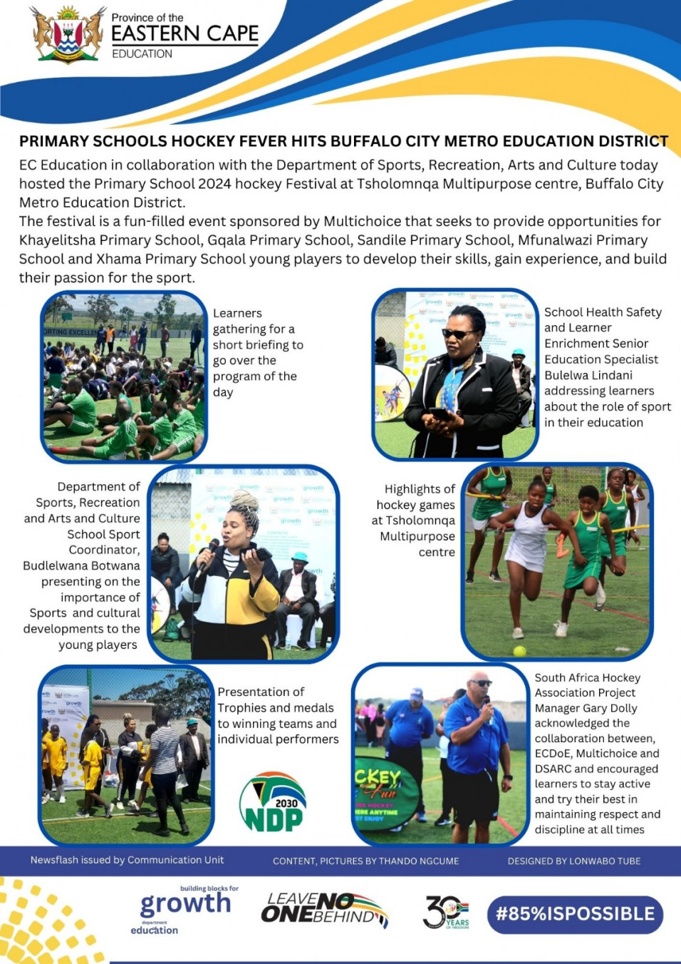 Primary Schools hockey fever hits Buffalo City Metro Education District