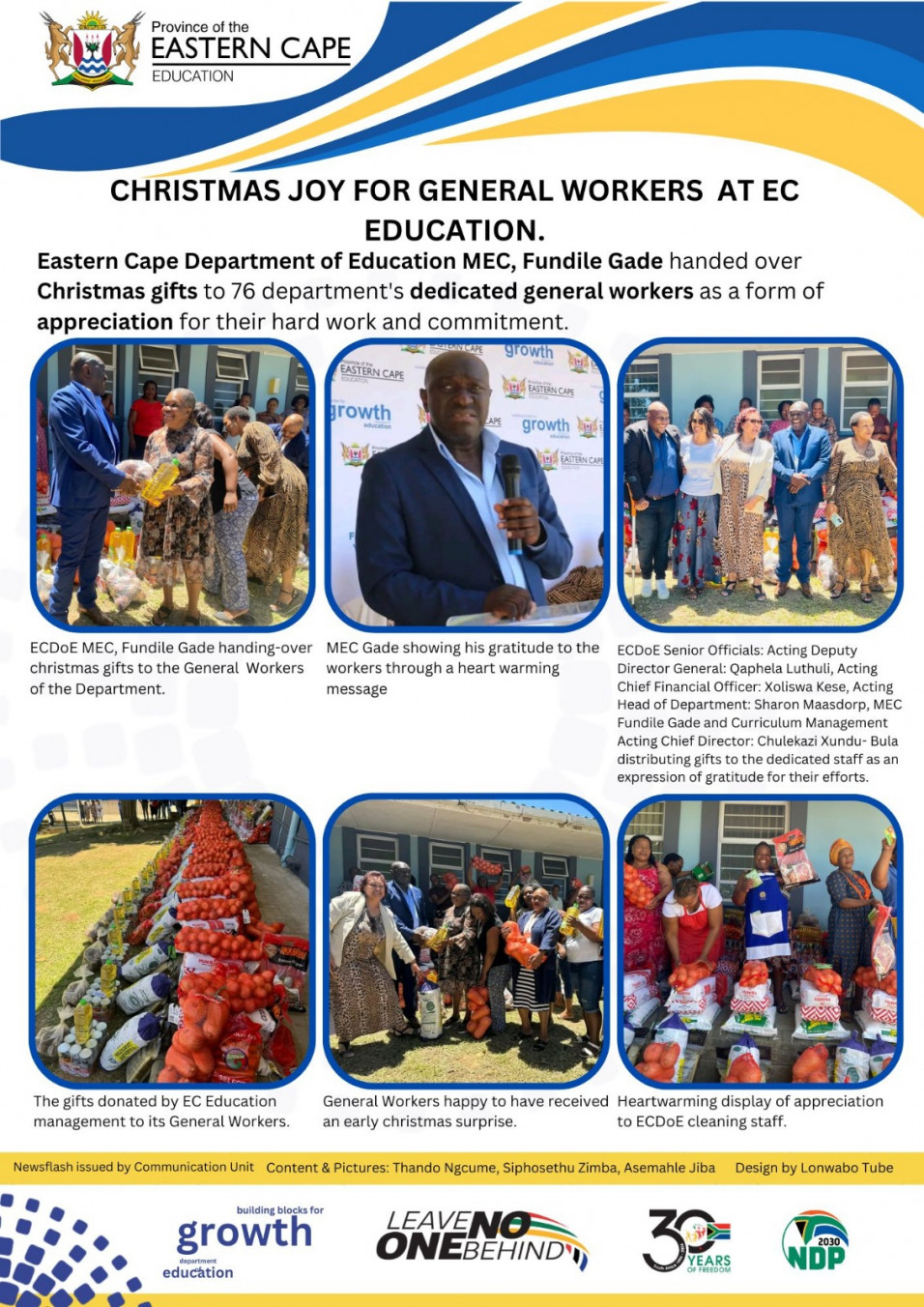 Christmas joy for general workers at EC Education