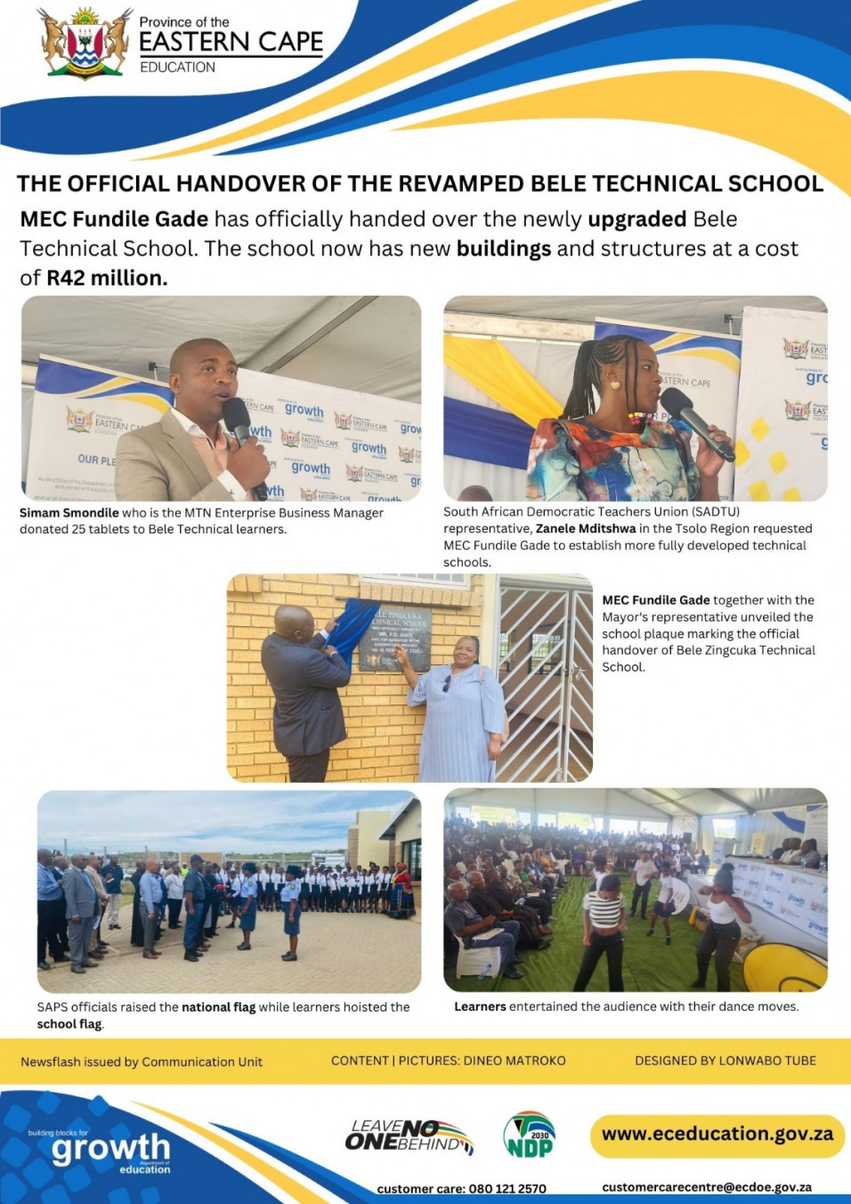 Official handover of the revamped Bele Technical School