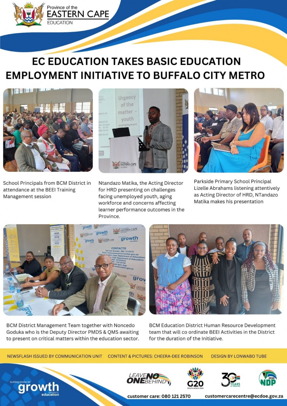 EC Education takes Basic Education Employment Initiative to Buffalo City Metro