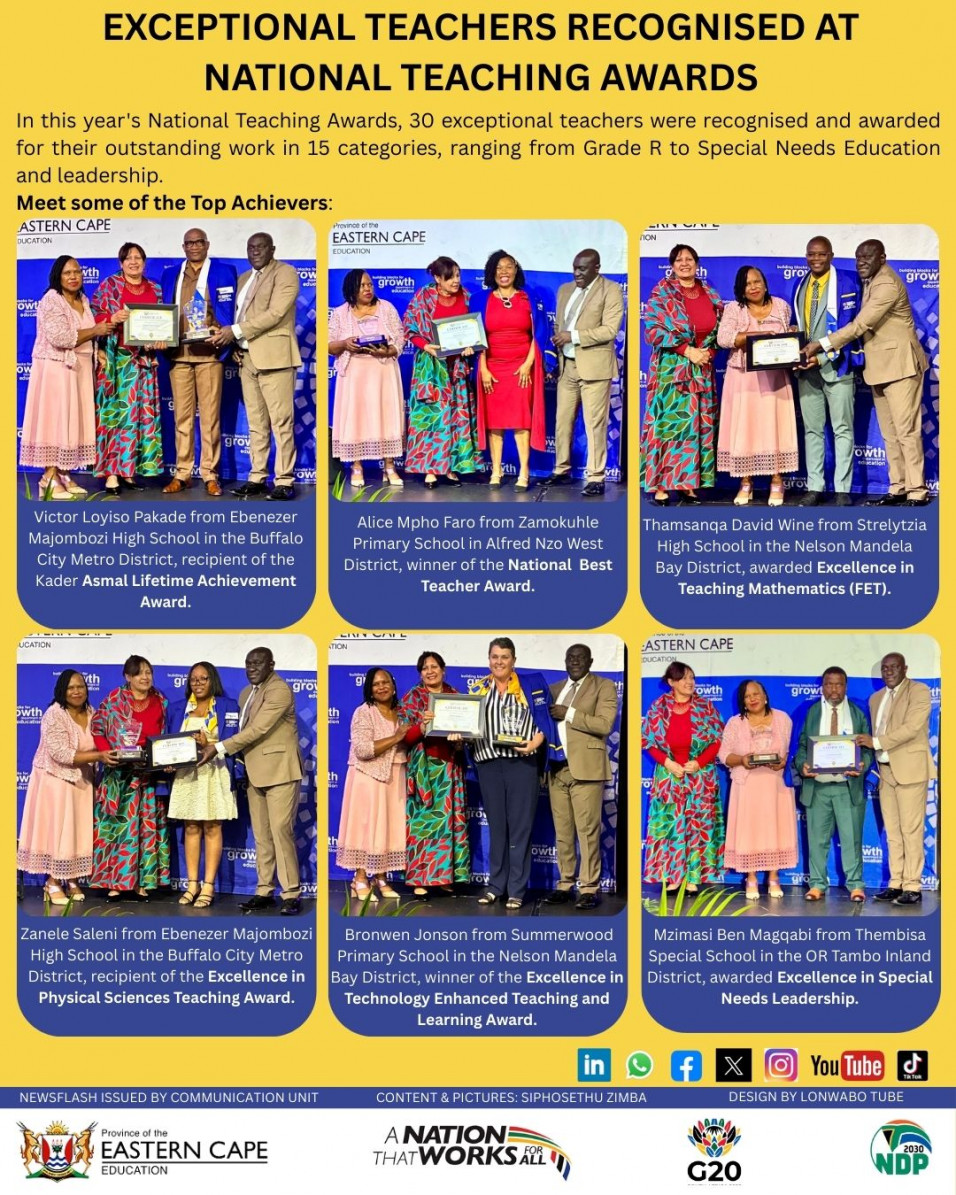 EXCEPTIONAL TEACHERS RECOGNISED AT TEACHERS AWARDS