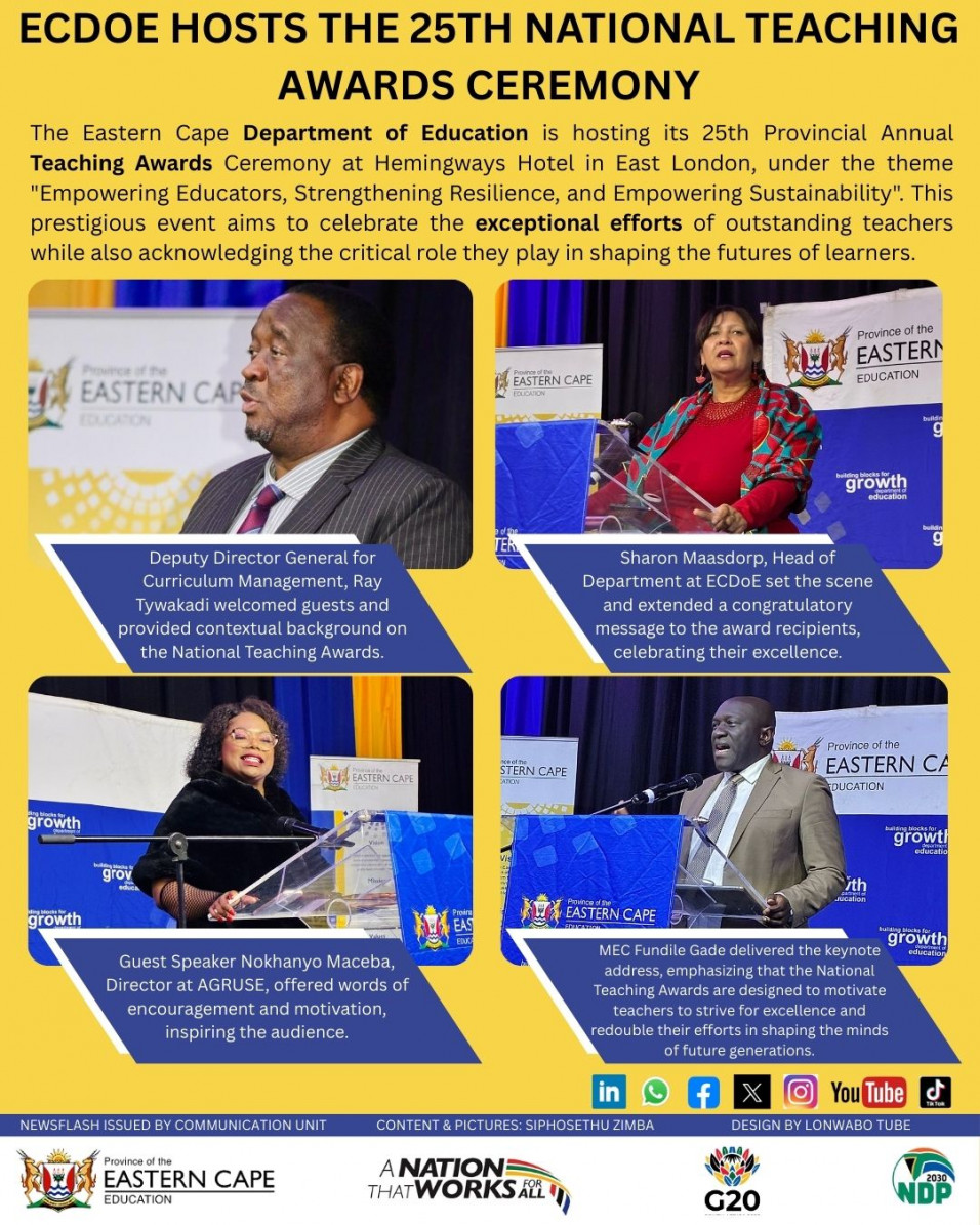 ECDOE HOSTS THE 25TH NATIONAL TEACHING AWARDS CEREMONY