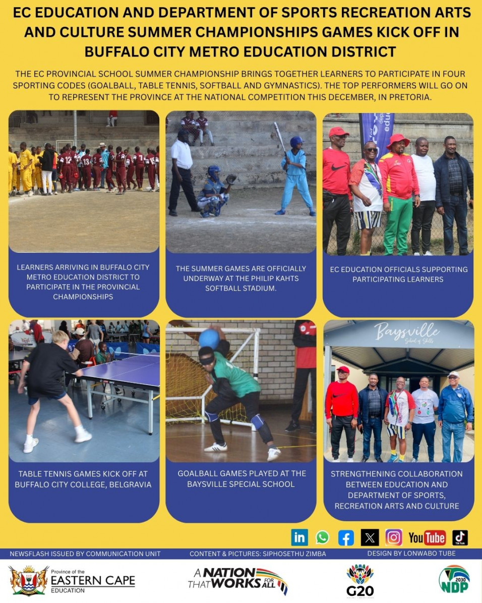 EC  Education and Department of Sports Recreation Arts and Culture Summer Championships Games