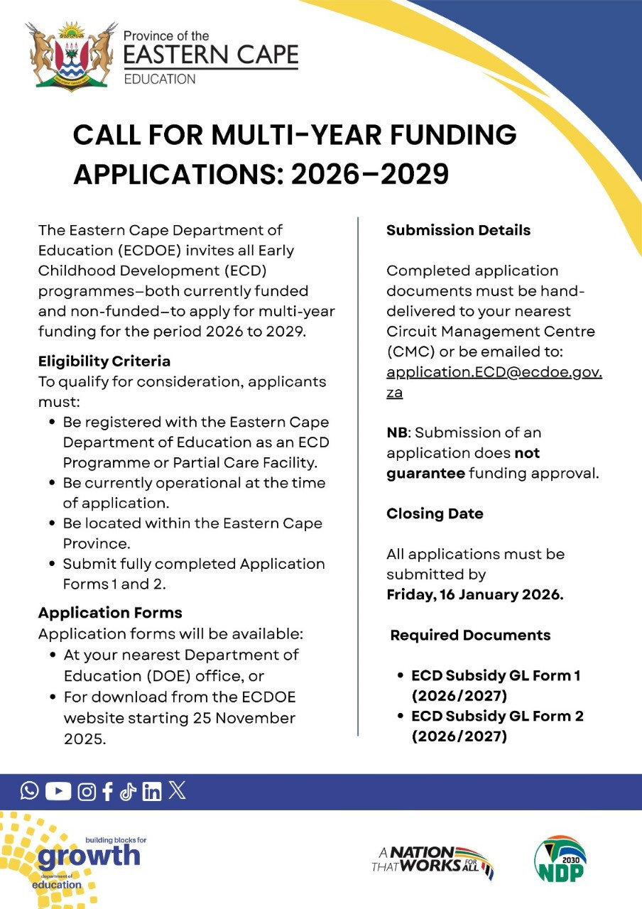 CALL FOR MULTI-YEAR FUNDING APPLICATION: 2026-2029